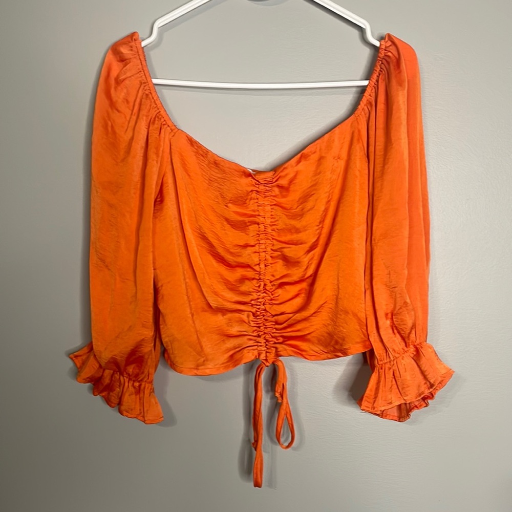 She+Sky Boutique orange crop top